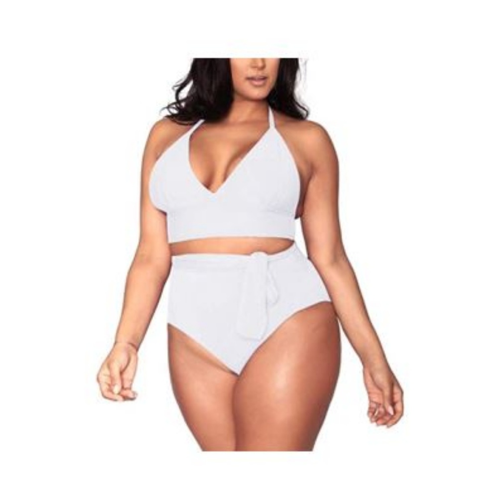 Plus Size High Waisted Tummy Control Swimwear NWT